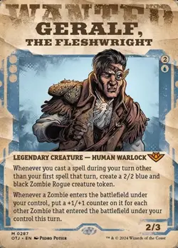 1x Geralf, the Fleshwright - Extended Art NM Eng MTG - Outlaws Thunder Junction - Image 1