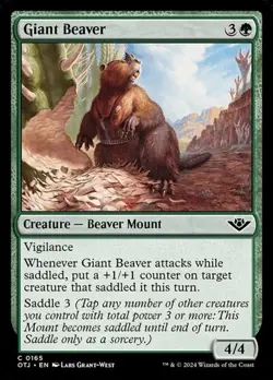 1x Giant Beaver NM Eng MTG - Outlaws Thunder Junction - Image 1