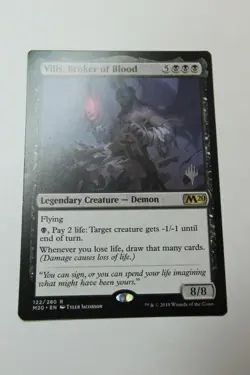 MTG Vilis Broker of Blood x1- -Core Set 2020 Promos-Lightly Played - Image 1