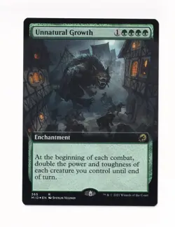 Magic the Gathering Innistrad Midnight Hunt Foil #365 Unnatural Growth - Image 1