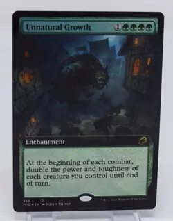 Magic the Gathering Innistrad Midnight Hunt Foil #365 Unnatural Growth - Image 3