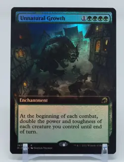 Magic the Gathering Innistrad Midnight Hunt Foil #365 Unnatural Growth - Image 5