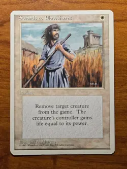 MTG Fourth Edition - Swords to Plowshares - 4ED 52 - LP - Image 1