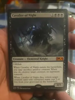 WOTC MtG Core Set 2020 Cavalier of Night (MR) NM - Image 1