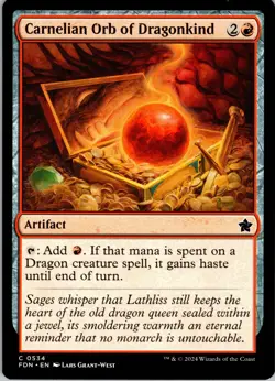 Carnelian Orb of Dragonkind Foundations 534 NM MTG Magic the Gathering - Image 1