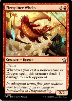 Firespitter Whelp Foundations 197 NM MTG Magic the Gathering - Image 1