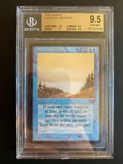 Land Equilibrium Mtg BGS 9.5 GEM MINT [Legends] English Magic - Image 1