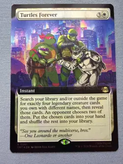 Turtles Forever (Extended Art) *FOIL* NM - Teenage Mutant Ninja Turtles MTG 261 - Image 1
