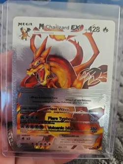 M Charizard EX Silver Foil Fan Art Collector Pokemon Card 159/300 - Image 1