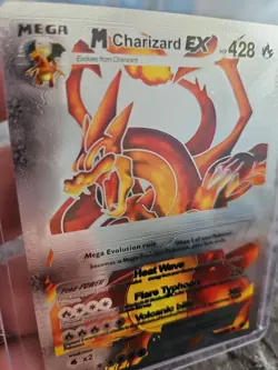 M Charizard EX Silver Foil Fan Art Collector Pokemon Card 159/300 - Image 3