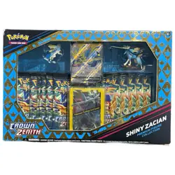Pokemon Crown Zenith Shiny Zacian Premium Figure Collection Box 11 Booster Packs - Image 1