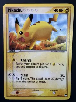 Vintage Pokemon TCG - Pikachu 57/108 - Power Keepers - 2007 - NEAR MINT - Image 1
