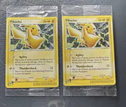 2 SEALED 2003 POKEMON PIKACHU 12 holo black star promos & MEOWTH 13 LOT - Image 1