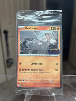 Pokemon Reshiram 017/094 Phantasmal Flames Stamped Promo w/Swirl | Sealed | - Image 1