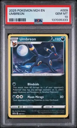 2025 POKEMON M24 EN-MCDONALD'S COLL #009 UMBREON PSA 10 - Image 1