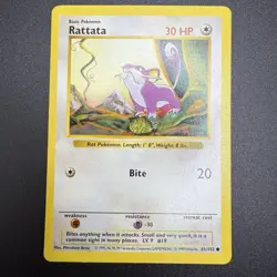 RATTATA - 61/102 - Base Set SHADOWLESS - Pokemon TCG (LP) - Image 1