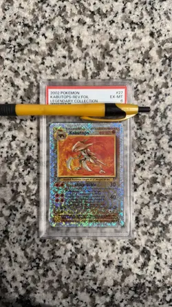 2002 Pokemon Legendary Collection #27 /110 KABUTOPS REVERSE FOIL PSA 6 - Image 1