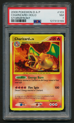 Charizard 103/100 Secret Rare Holo Pokemon 2008 Stormfront PSA 7 NM - Image 1