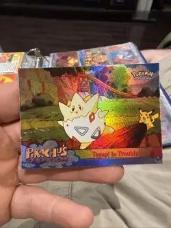 Togepi In Trouble Holo Foil Topps Pikachu's Vacation #45 Pokemon Nintendo - Image 1
