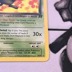 Dark Vileplume 30/82 Rare Team Rocket Non Holo WOTC 1st Edition Pokemon - Image 5