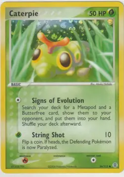 2004 Pokemon Fire Red & Leaf Green Caterpie [Reverse Holo] #56/112 Amazing - Image 1