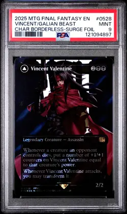 2025 MTG FINAL FANTASY #0528 GALIAN BEAST/VINCENT VALENTINE PSA 9 - Image 1