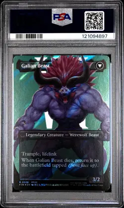 2025 MTG FINAL FANTASY #0528 GALIAN BEAST/VINCENT VALENTINE PSA 9 - Image 2