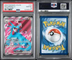 2025 POKEMON JTG EN-JOURNEY TOGETHER ULTRA RARE #177 SALAMENCE EX PSA 10 - Image 1