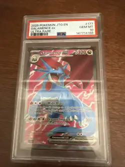 2025 POKEMON JTG EN-JOURNEY TOGETHER ULTRA RARE #177 SALAMENCE EX PSA 10 - Image 1