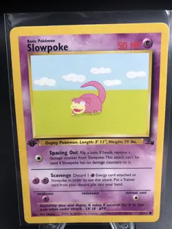1st Edition Slowpoke - Non Holo - Vintage WotC 45/62 Fossil Set Pokemon Card - Image 1