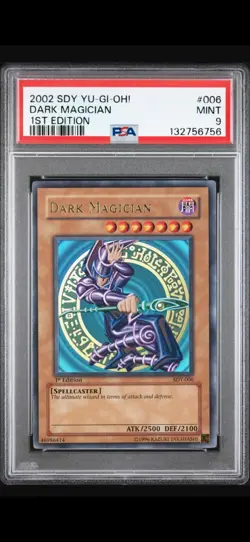 Yu-Gi-Oh! Dark Magician * 1st Edition 2002 Ultra Rare * SDY-006 * PSA 9 MINT - Image 1