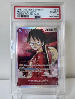 2022 ONE PIECE STARTER DECK ST01-STRAW HAT CREW #013 ZORO + #012 LUFFY PSA 10 - Image 4