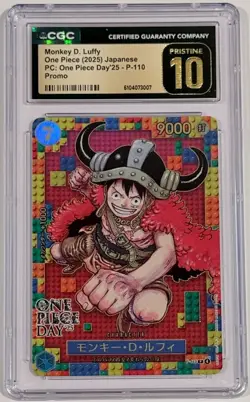 2025 One Piece Monkey D. Luffy #P-110 One Piece Day Promo CGC 10 Pristine - Image 1