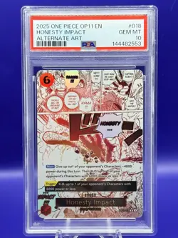 One Piece Honesty Impact OP11-018 Alt Art PSA 10 A Fist Of Divine Speed - Image 1