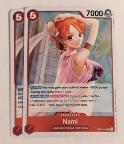 2x Nami EB03-006 RARE One Piece TCG Heroines Edition English playset - Image 1