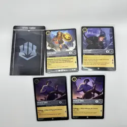 Disney Lorcana TCG Lot Of Holo & Reg Cards w/ Custom Vertical Dividers + Sleeves - Image 2