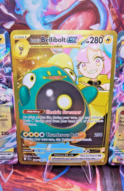 Pokemon TCG Ionos Bellibolt ex 188/159 JT Gold Hyper Rare NM 2 Free ex Cards - Image 3