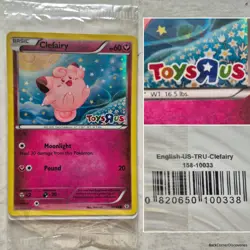 2016 CLEFAIRY 50/83 Pokemon TCG Toys R Us Promo Holo Generations Card SEALED NIP - Image 1