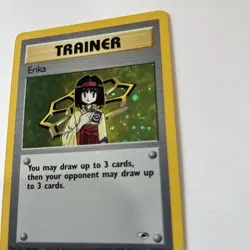 Pokemon TCG 2000 Trainer Card Erika 16/132 Gym Heroes HOLO M - Image 5