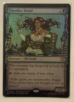 Paradise Druid Showcase Foil - Mythic - Special Guests Foundations MTG - Image 1