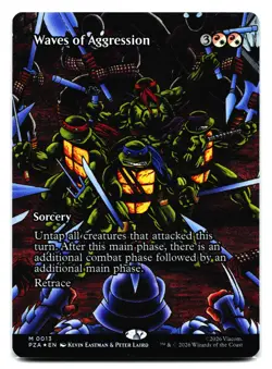 Waves of Aggression (Borderless) #13 Teenage Mutant Ninja Turtles Foil - Image 1