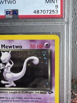 2000 POKEMON GYM CHALLENGE HOLO #14 ROCKET'S MEWTWO PSA 9 - Image 4