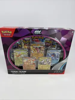 Pokemon Tera Team EX Premium Collection 5 Foils 9 TCG Booster Packs NEW Sealed - Image 1