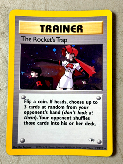 The Rocket's Trap 19/132 Gym Heroes Holo LP/NM Pokemon - Image 1