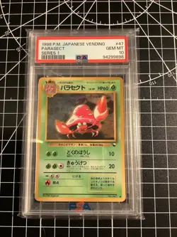 Pokemon TCG Parasect #47 1998 PM Japanese Vending Series 1 PSA GEM MINT 10 - Image 1