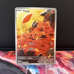 🔥Tepig 096/086 SV: White Flare Illustration Rare Full Art Pokemon TCG NM+🔥 - Image 1