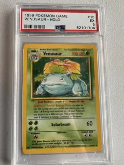 Pokemon TCG Venusaur Base Set 15/102 Holo Unlimited Holo Rare - Image 1