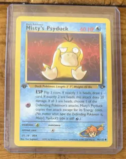 Pokemon TCG Misty’s Psyduck #90/132 Gym Challenge Non Holo 1st Edition Vintage - Image 1