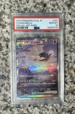 Pokemon Charizard ex 201/165 SV2a Special Art Rare Holo Japanese PSA 10 - Image 1