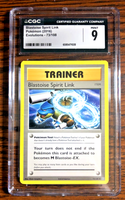 Blastoise Spirit Link Uncommon #73 - CGC MINT 9 - 2016 Evolutions - Pokemon TCG - Image 1